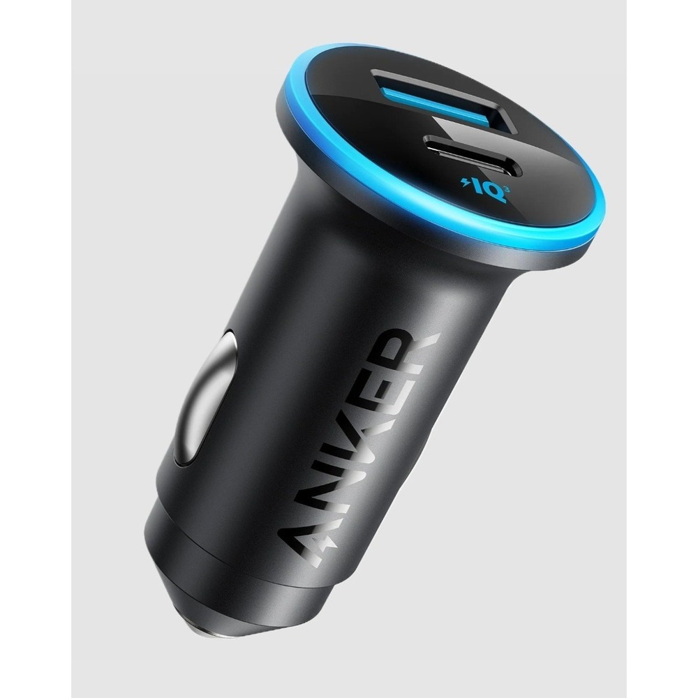 Anker 323 Car Charger 52.5W Series 3 Dual Port USB-C USB-A Black A2735 NEW
